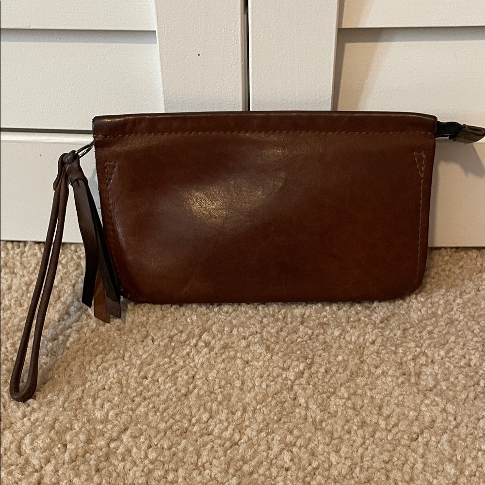 Rough & Tumble Saddle Brown Leather Clutch Wristlet EDC Wallet